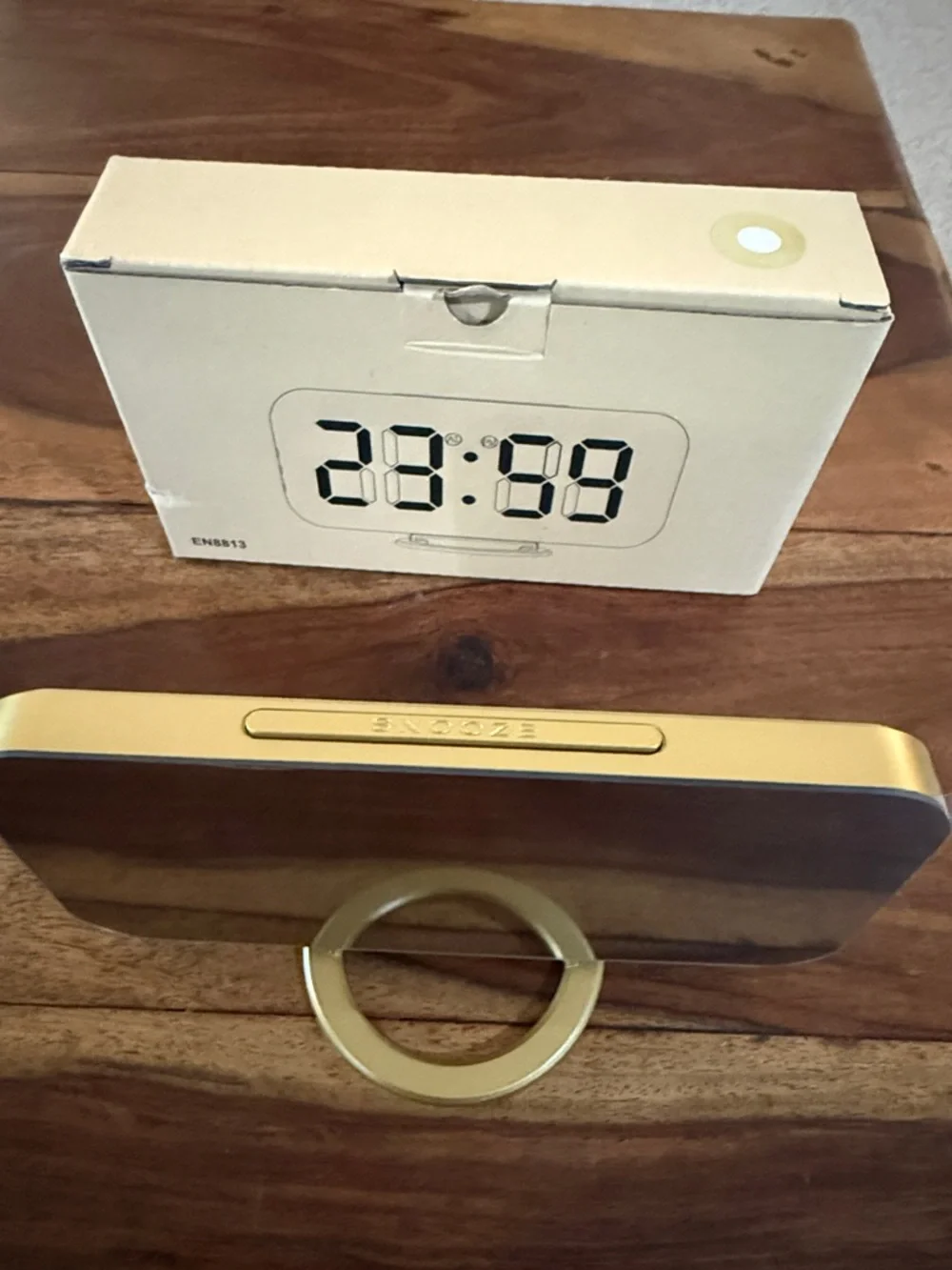Bundle! Gold Smart Alarm Clock with Bluetooth Speaker & Music Headband